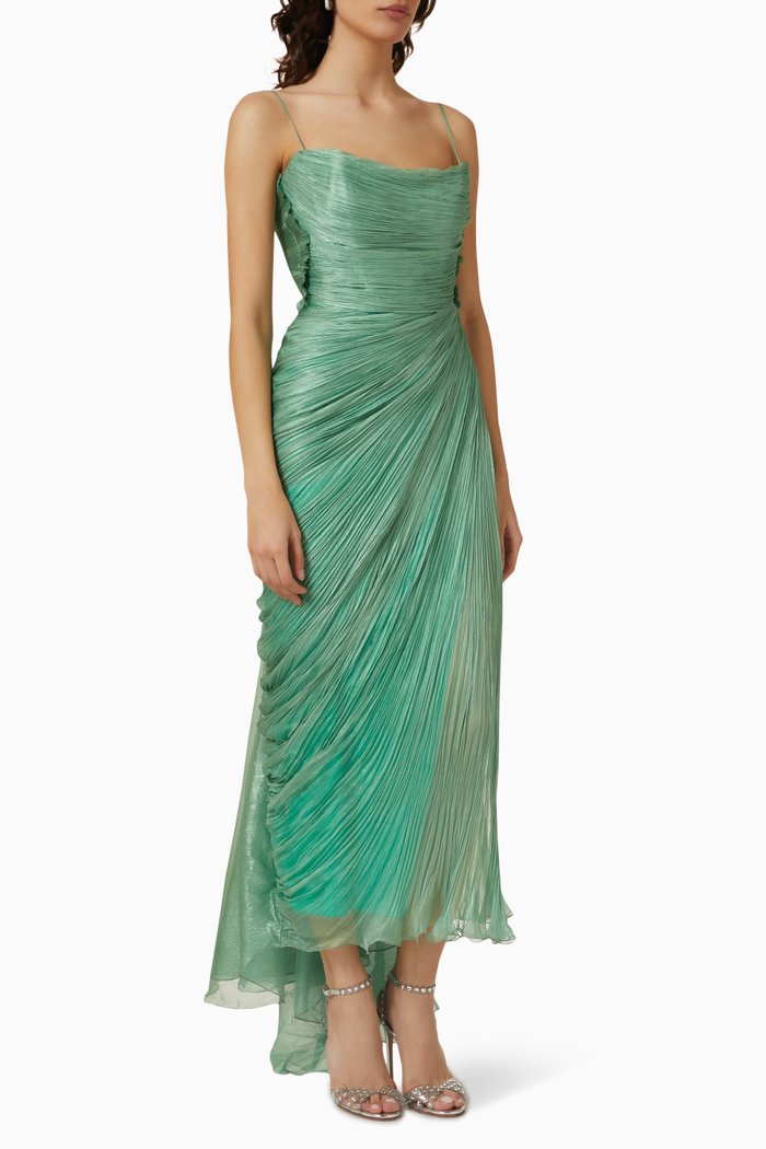 

Siona Dress in Silk, Green