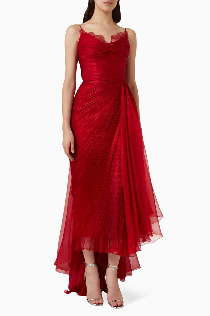 

Gracie Maxi Dress in Silk, Red