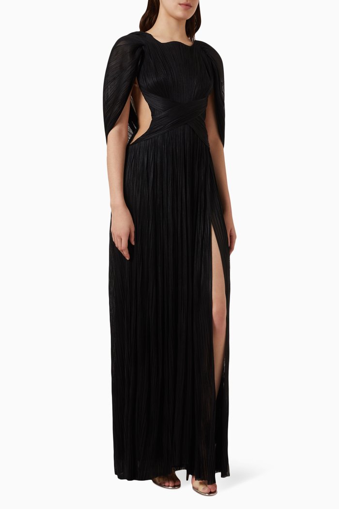 

Lydia Maxi Dress in Silk, Black