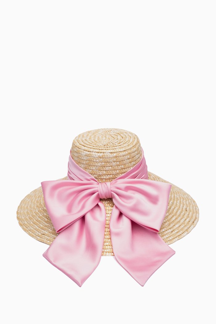 

Mirabel Bow Sunhat in Straw, Neutral