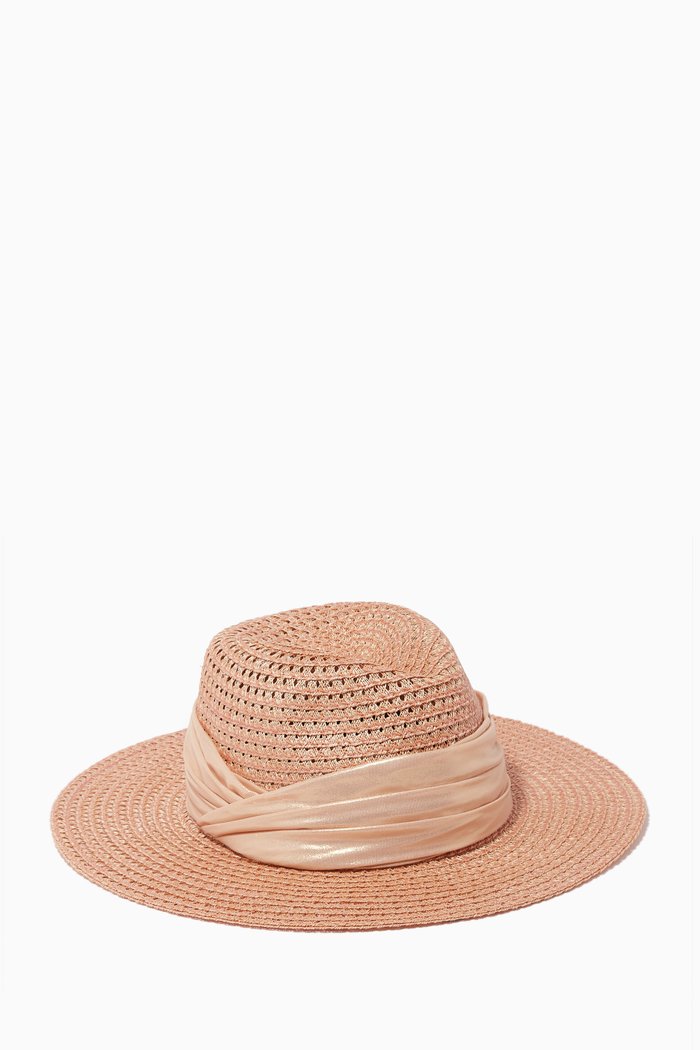 

Courtney Fedora Hat in Straw, Neutral