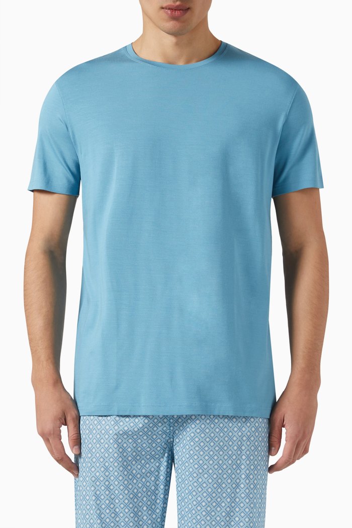 

Basel 14 Short Sleeve T-shirt in Modal Stretch, Blue
