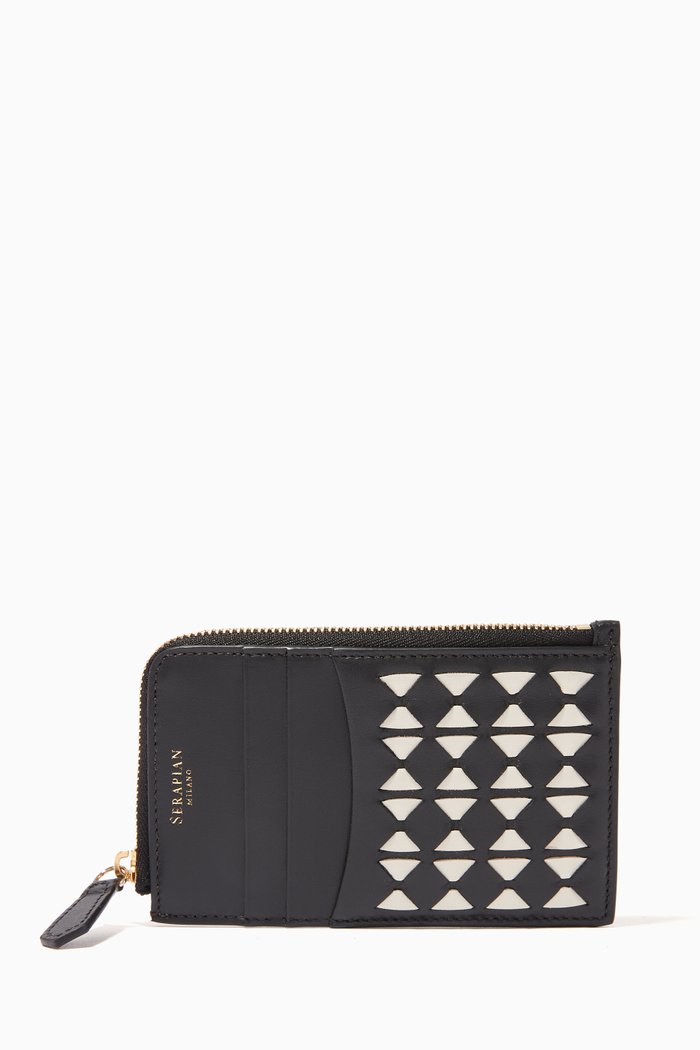 

Mosaico Zip Card Case in Leather, Multicolour