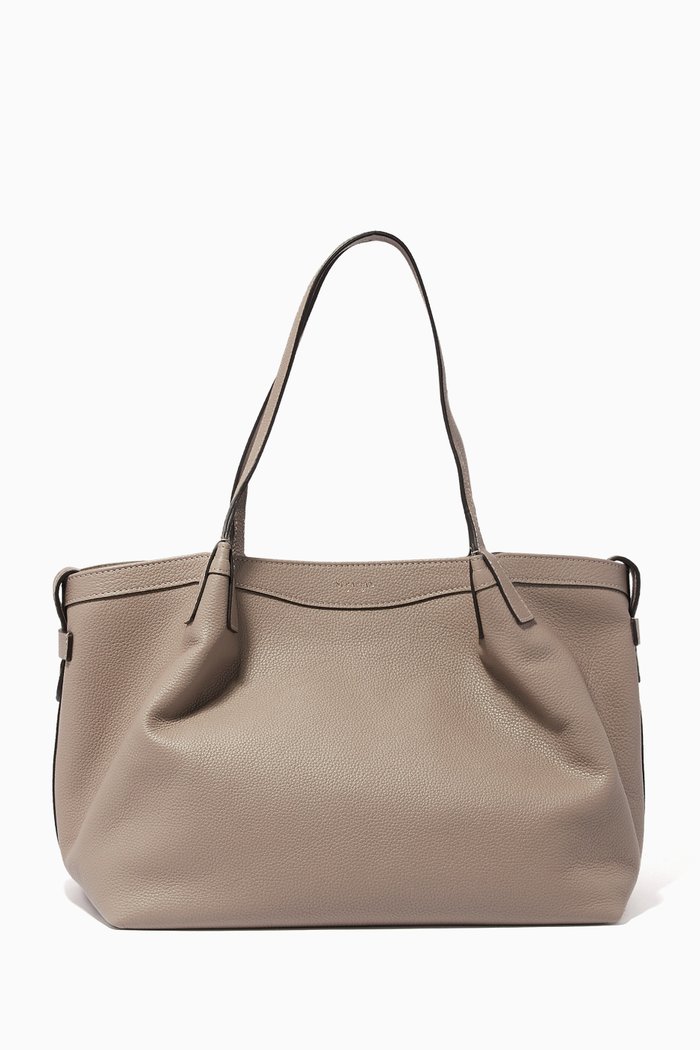 

Small Secret Tote Bag in Rugiada Leather, Neutral