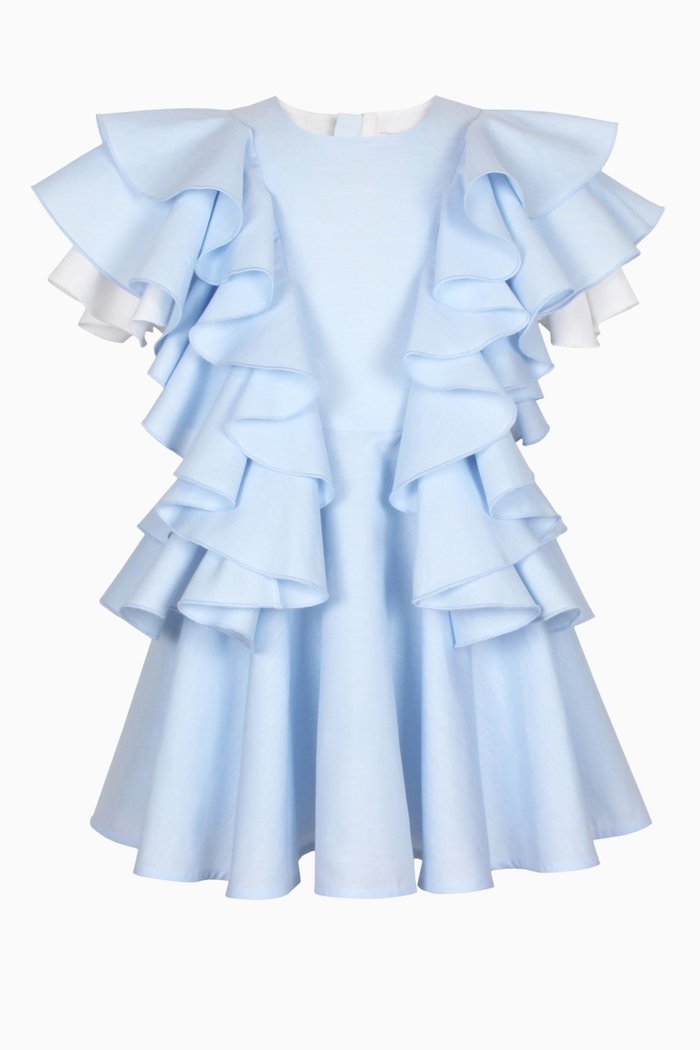 Firefly Dress in Cotton, Blue