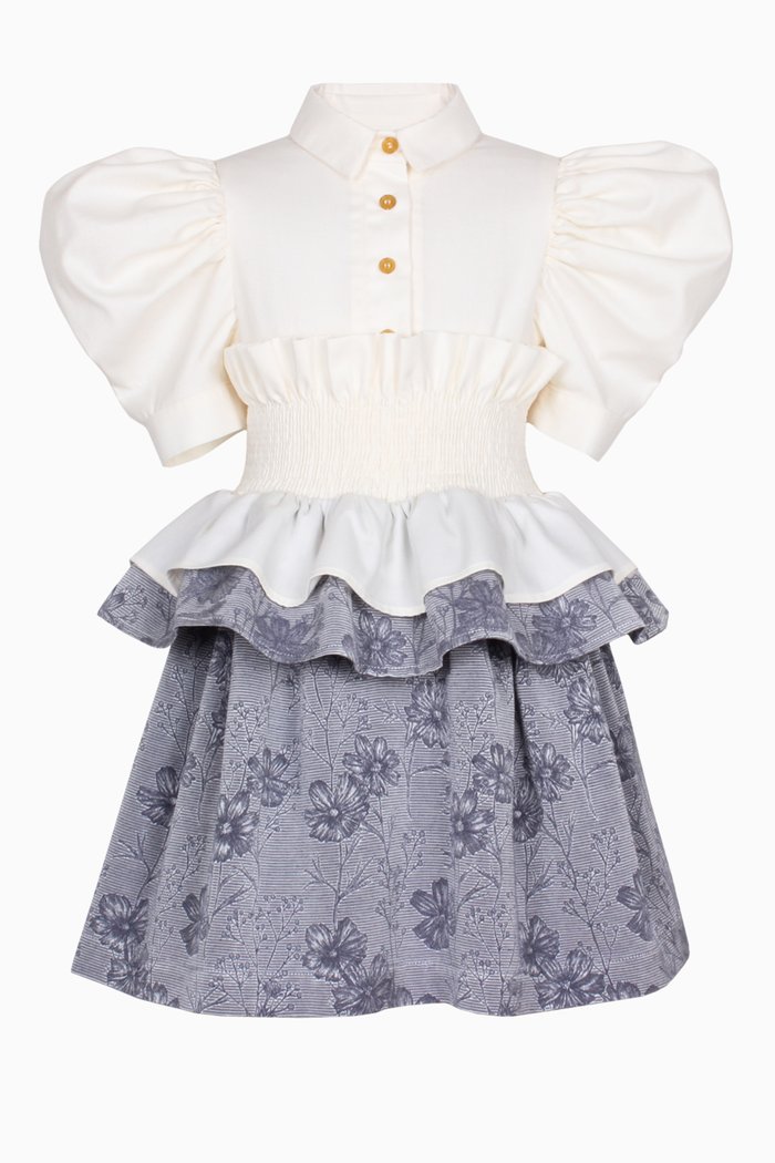 

Carolina Dress in Cotton, Grey