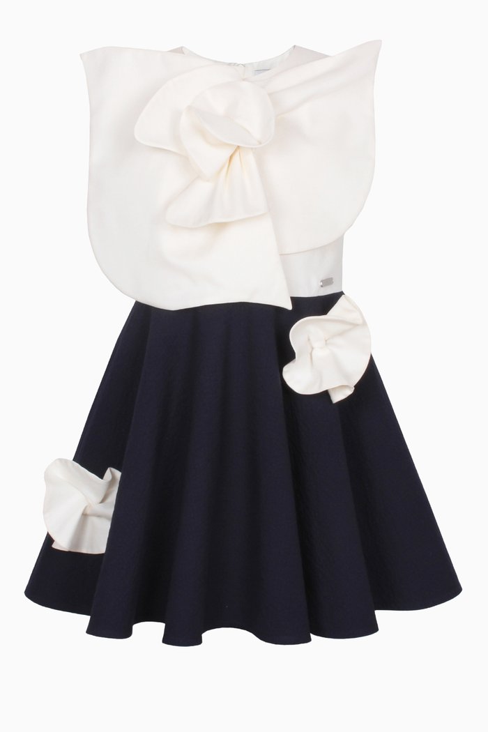 

Peony Dress in Cotton-blend, Blue