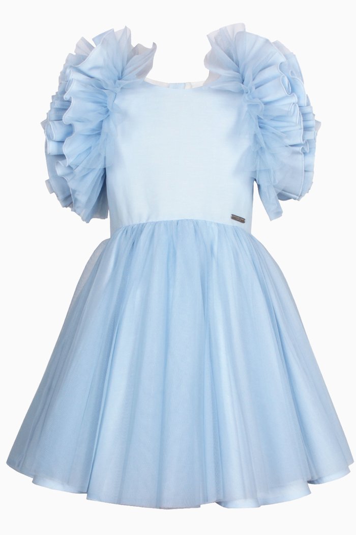 

Tiffany Dress in Cotton & Polyester, Blue