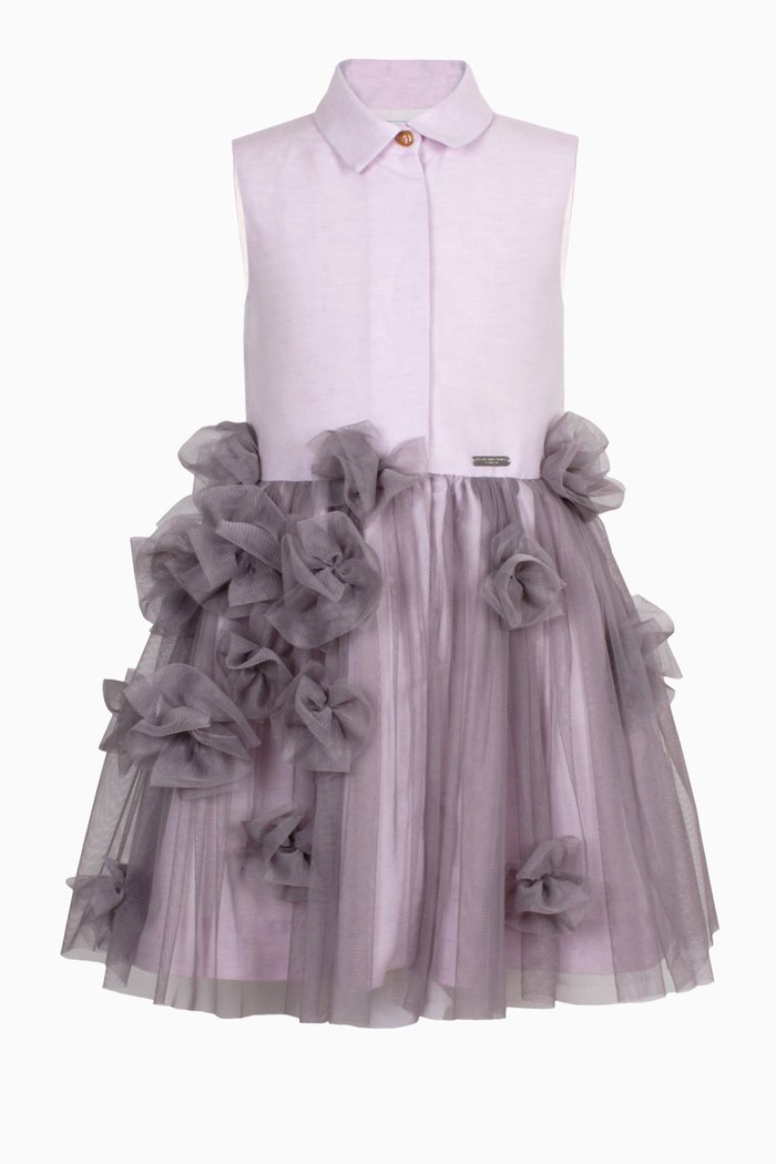 

Floral Dress in Cotton, Purple