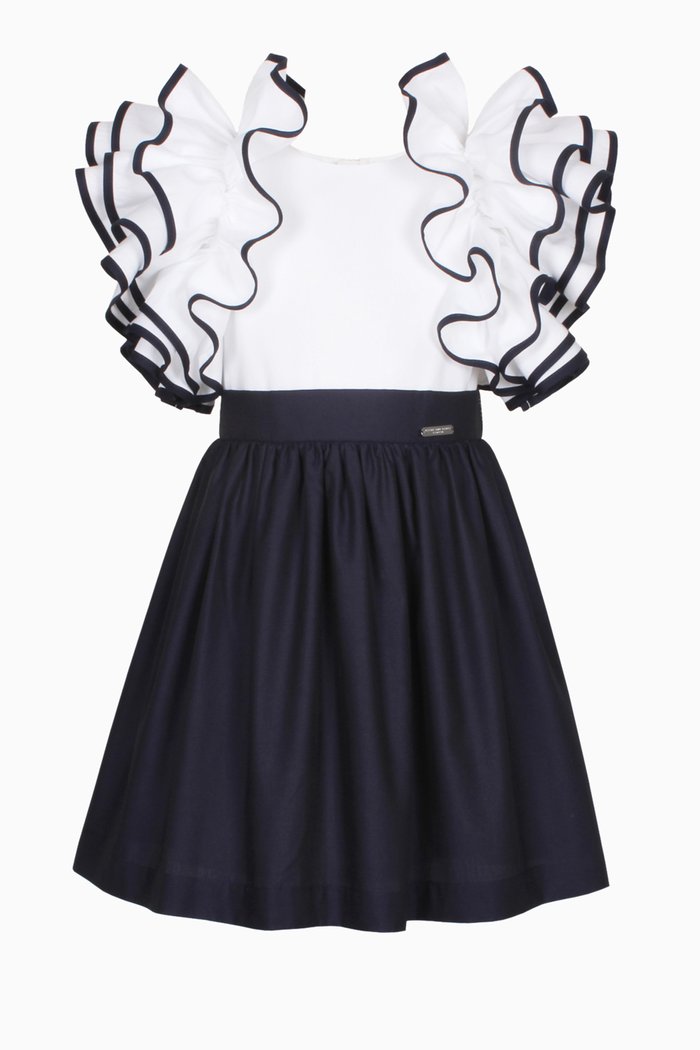 Orangey Dress in Cotton-blend, Blue