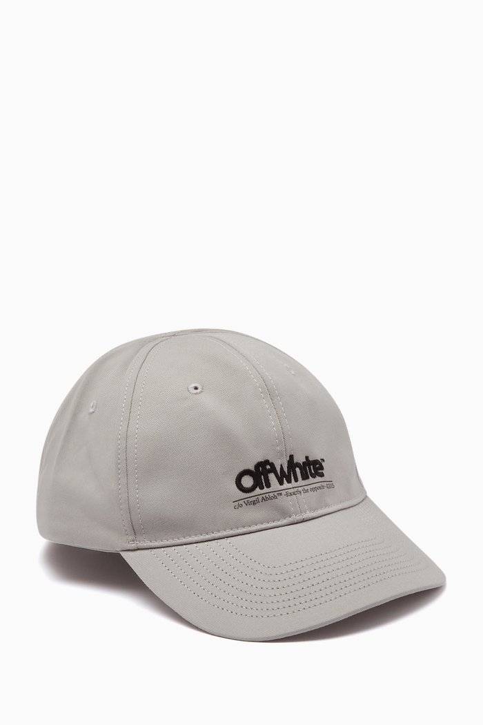 

Chest Line Baseball Cap in Cotton, Grey