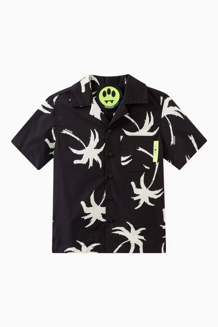 

Palms Polo Shirt in Cotton, Black