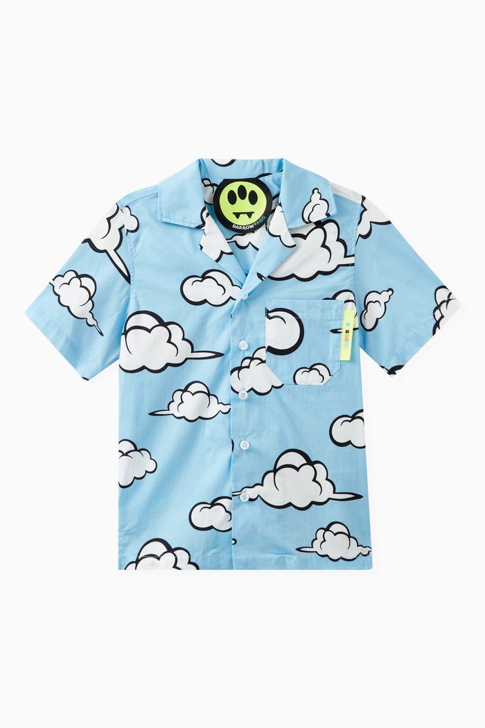

Cloud-print Shirt in Cotton, Multicolour