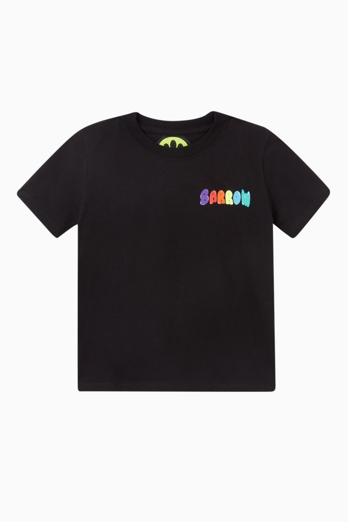 

Logo Graphic Printed T-shirt in Cotton, Black