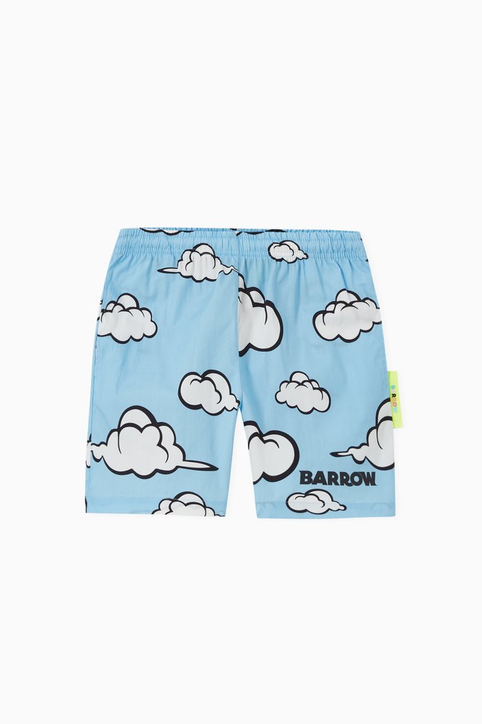 

Clouds Printed Shorts in Cotton, Multicolour