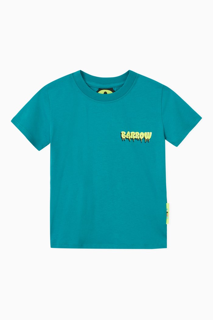

Logo Graphic Print T-shirt in Cotton, Green