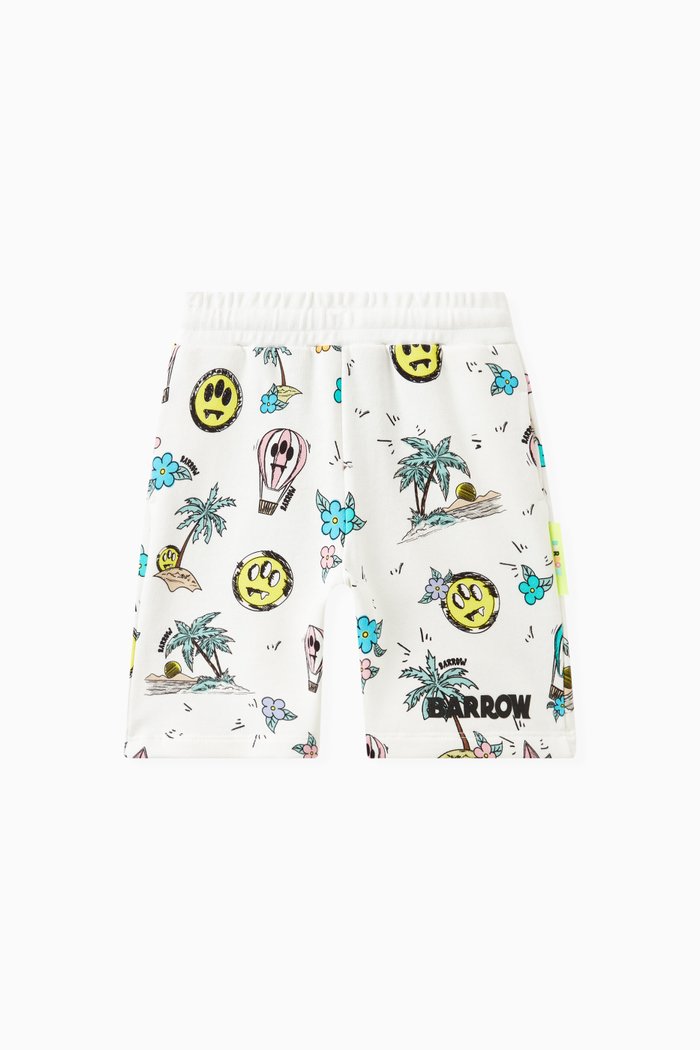 

Printed Sweatshorts in Cotton, Neutral