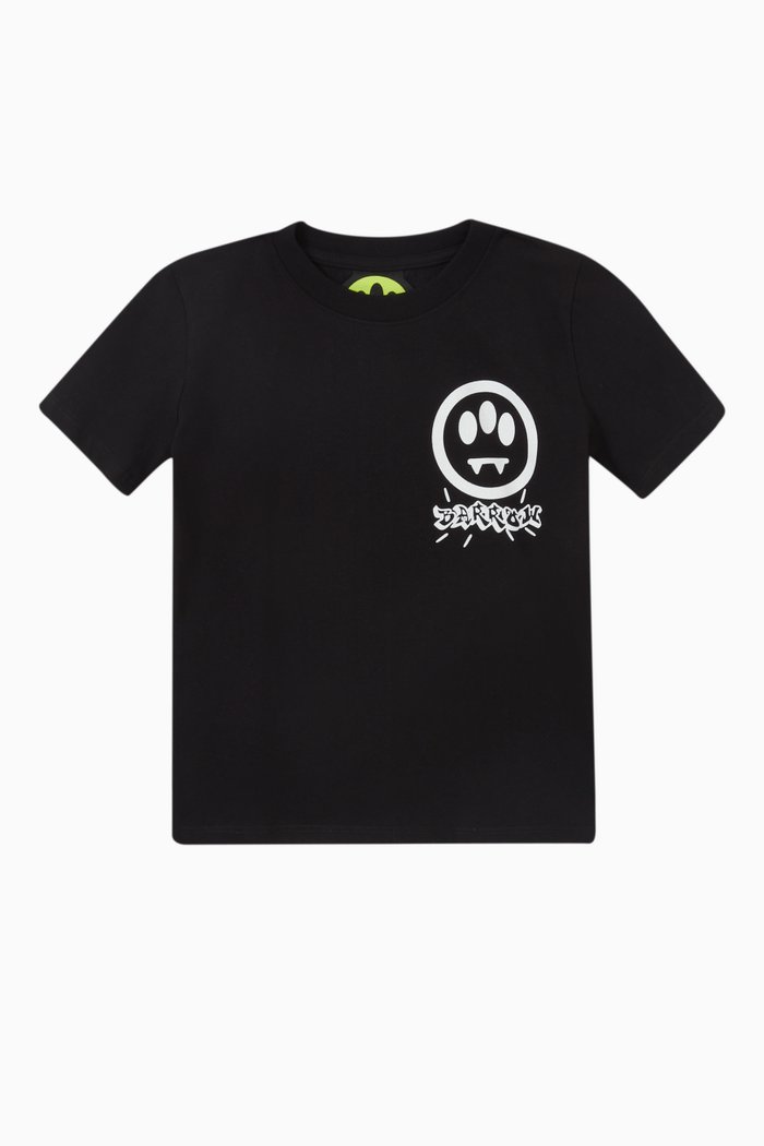 

Palm Graphic Printed T-shirt in Cotton, Black