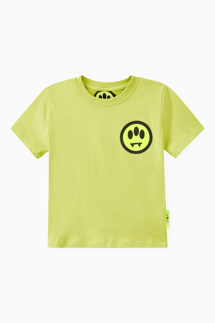 

Smiley-print T-shirt in Cotton, Green