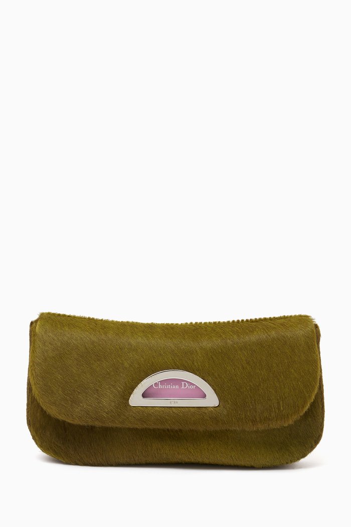 

Malice Clutch Bag in Pony Hair, Multicolour