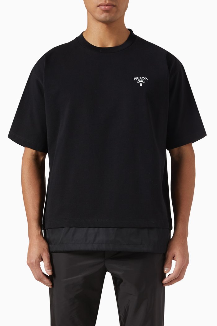 

Logo-print T-shirt in Cotton, Black