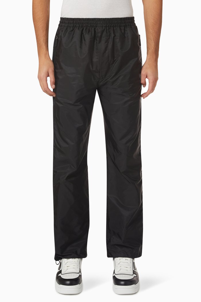 

Logo Trousers in Re-Nylon, Black