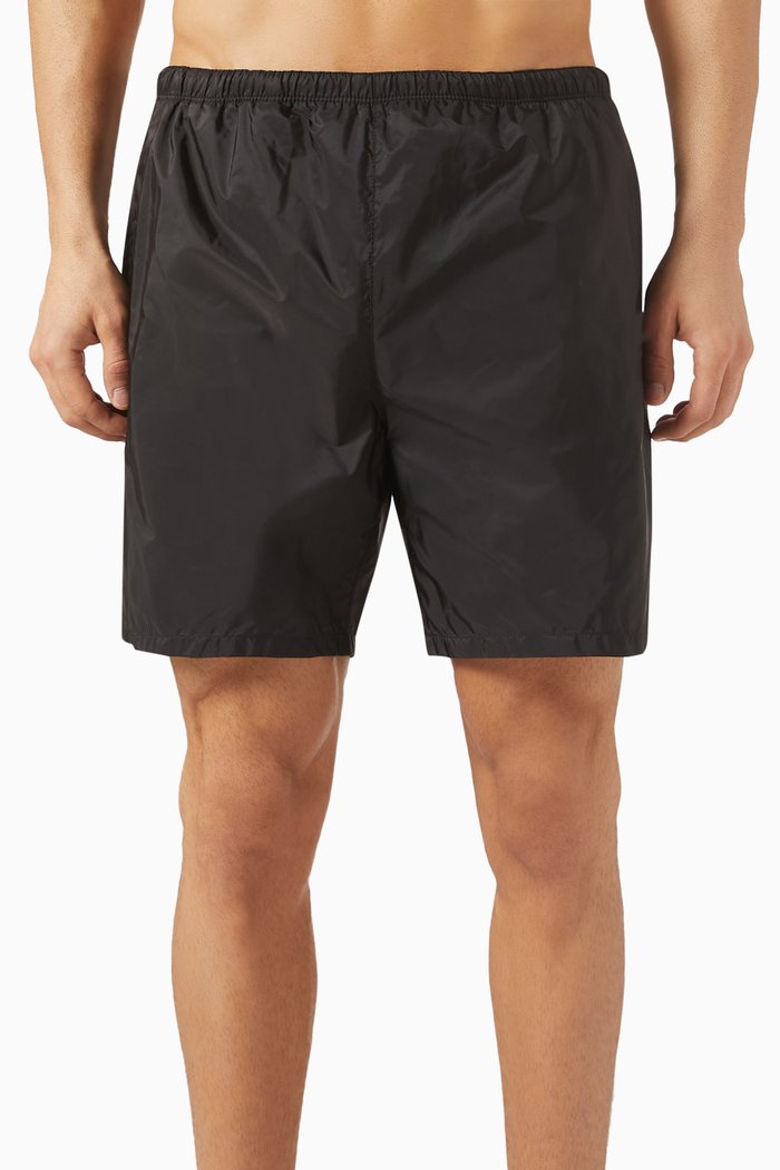 Swim Shorts in Recycled Nylon, Black