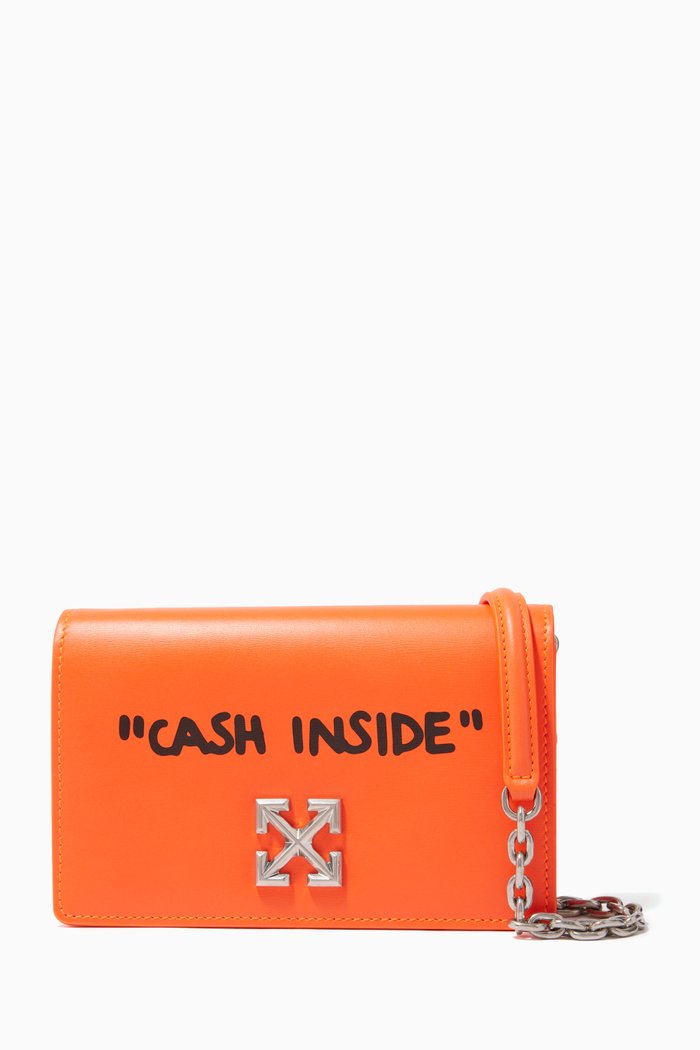 

Jitney 0.5 Crossbody Bag in Leather, Orange