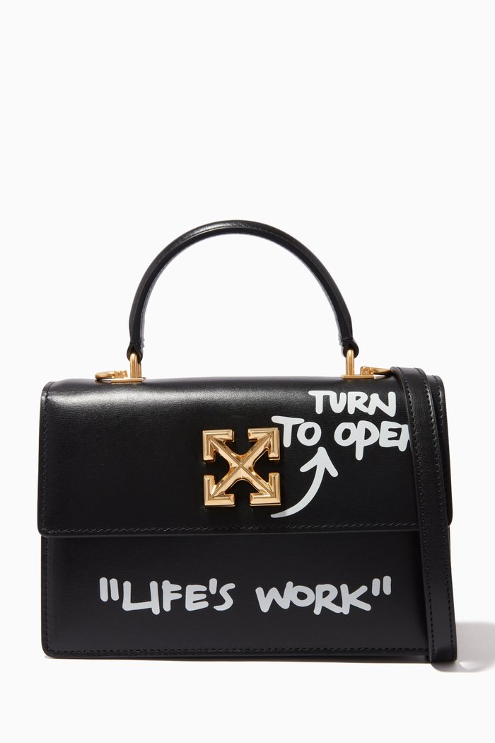 

Jitney 1.4 Top-handle Bag in Leather, Black
