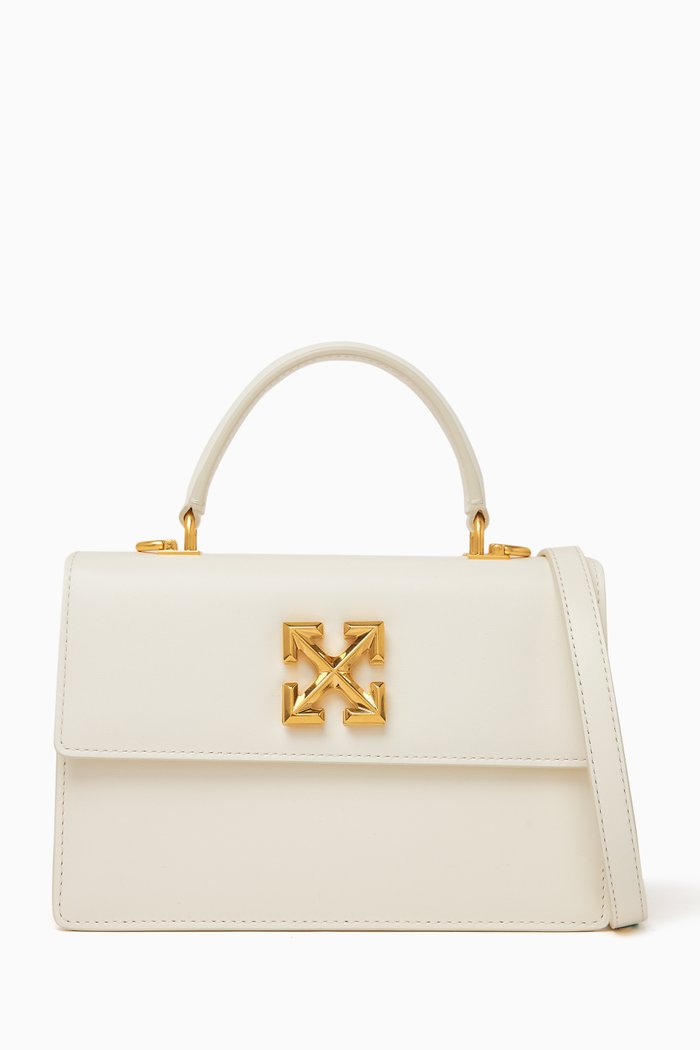 

Jitney 1.4 Top-handle Bag in Leather, White