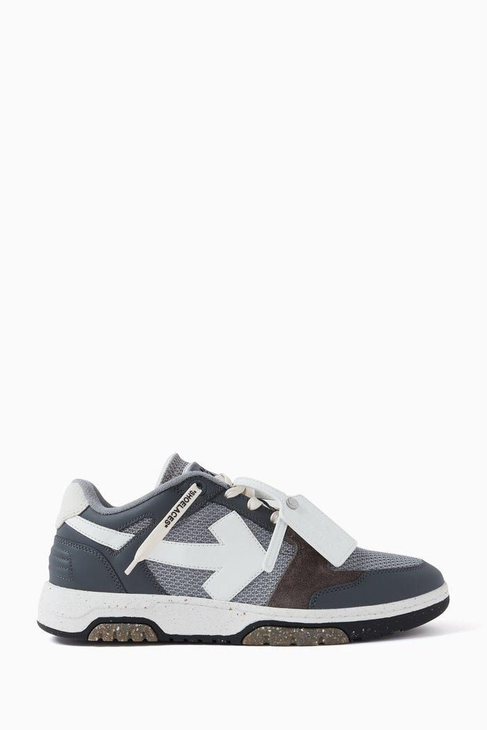 

Out Of Office Low-top Sneakers in Leather & Canvas, Grey