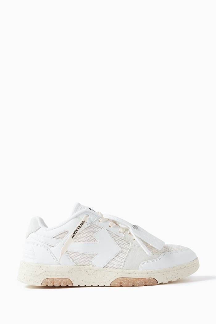 

Out Of Office Low-top Sneakers in Leather & Canvas, White