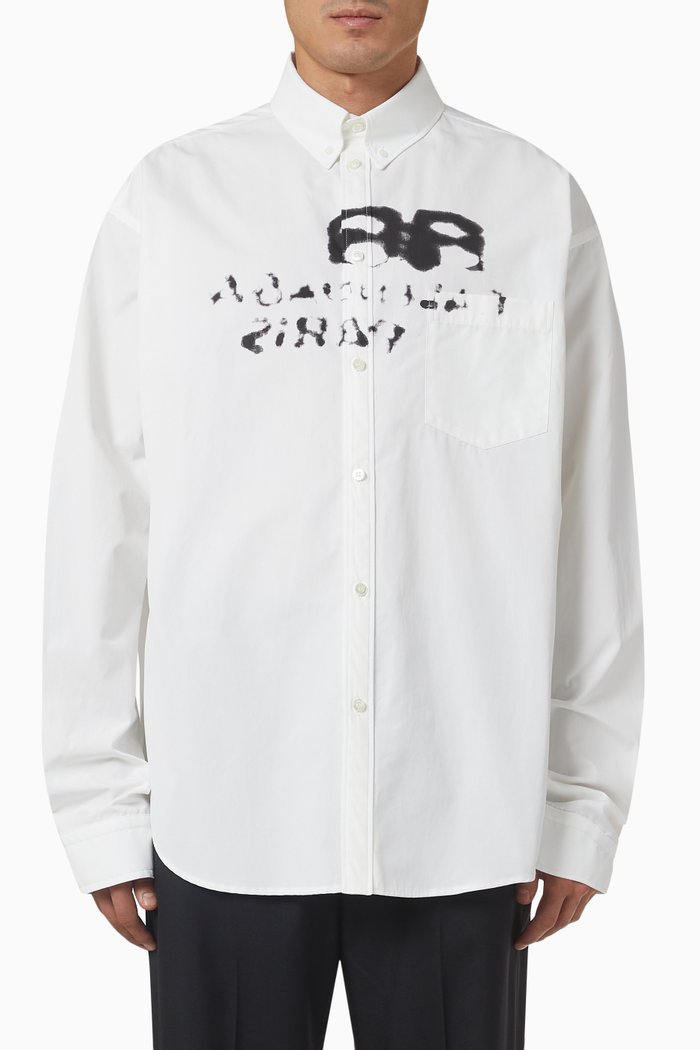 

Hand Drawn BB Icon Shirt in Cotton, White