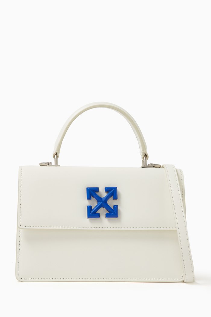 

Jitney 1.4 Top-handle Bag in Leather, White