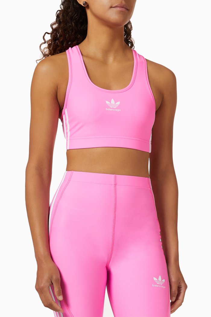 x adidas Athletic Sports Bra in Jersey, Pink