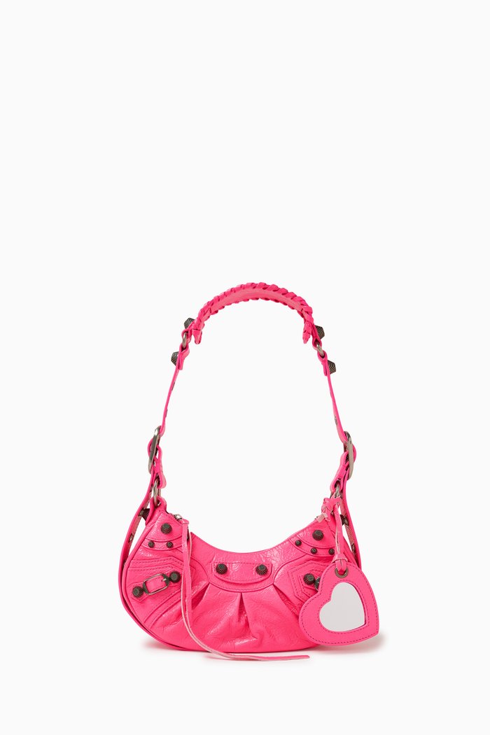 

Le Cagole XS Shoulder Bag in Leather, Pink
