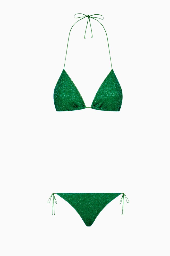 

Lumiere Bikini Set in Lurex, Green