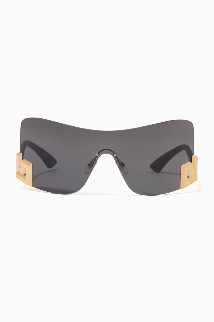 

Greca Square Sunglasses, Grey