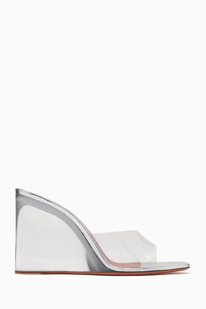 

Lupita Glass 95 Wedge Sandals in PVC, Colourless