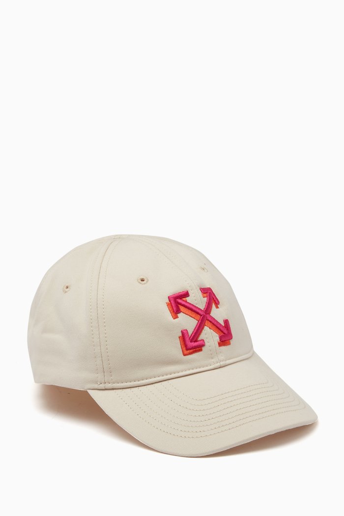 

Double Arrows Baseball Cap in Cotton Gabardine, Pink