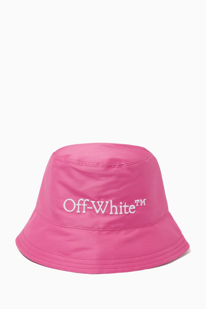 

Reversible Logo Bucket Hat in Nylon, Pink