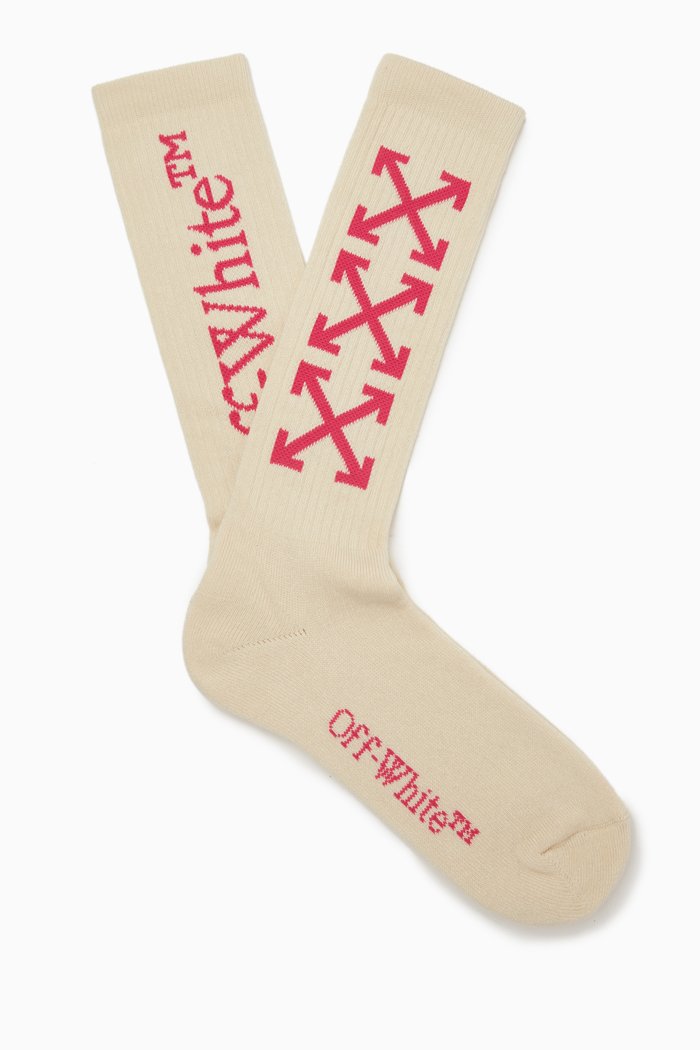 

Logo Arrows Socks in Cotton, Pink