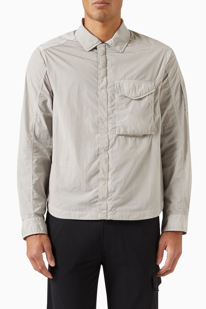 

Chrome R Overshirt in Nylon, Grey