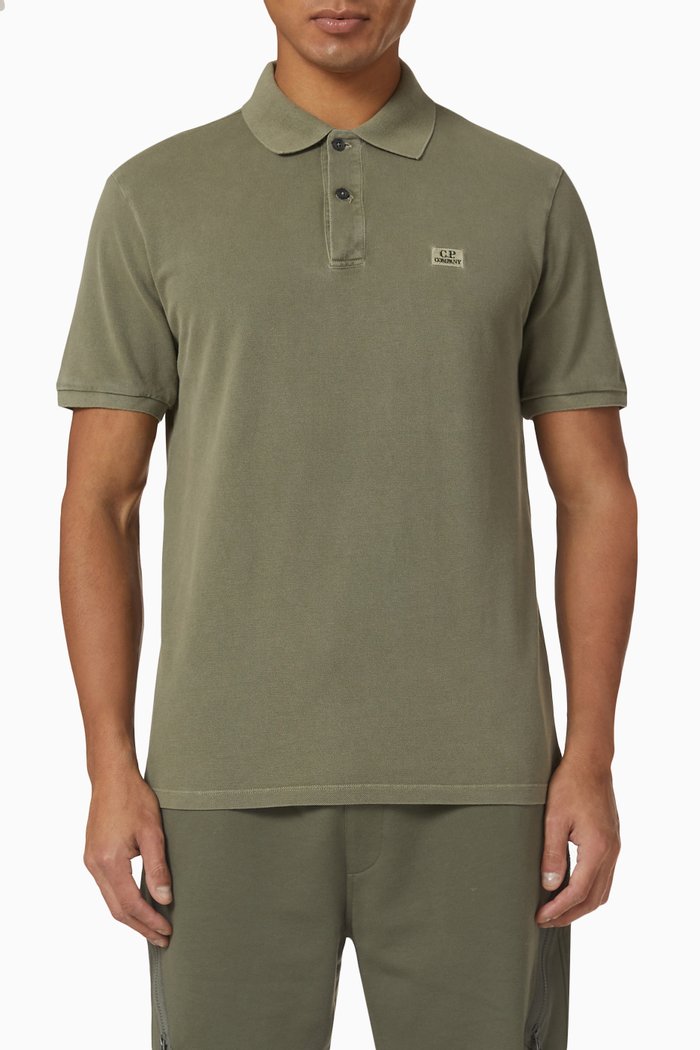 

Polo Shirt in 24/1 Cotton Piquet, Green