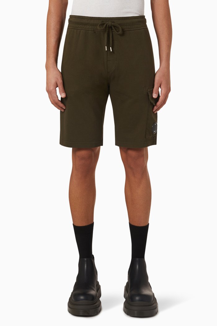 

Cargo Shorts in Cotton Fleece, Green