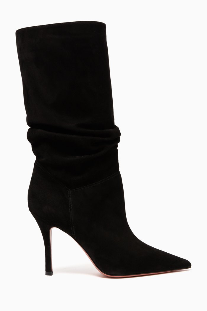 

Ida 95 Knee-high Boots in Suede, Black