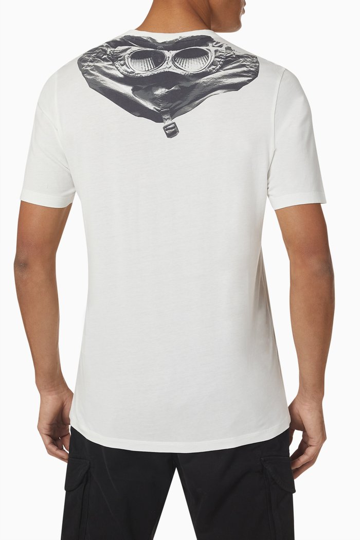 

Goggle Print T-shirt in 30/1 Cotton Jersey, Neutral