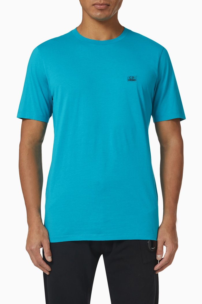 

Logo T-shirt in 30/1 cotton jersey, Blue