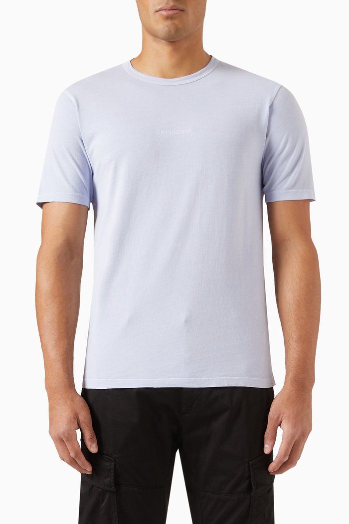 

Logo Print T-shirt in 24/1 Cotton Jersey, Purple