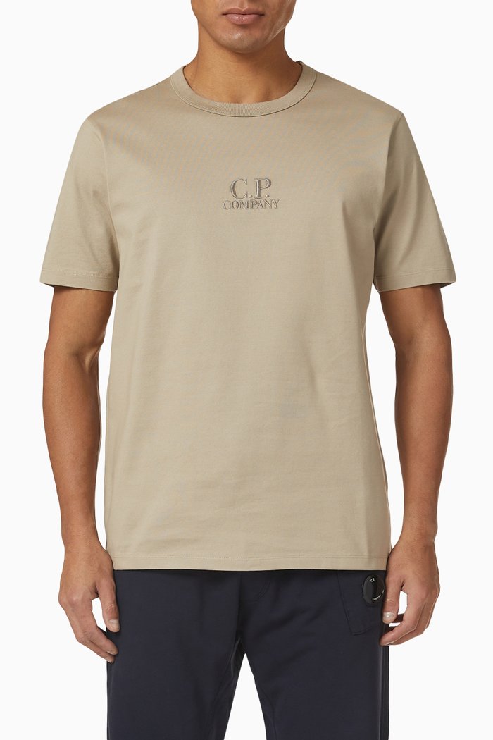 

Logo T-shirt in 30/2 Mercerized Cotton Jersey, Neutral